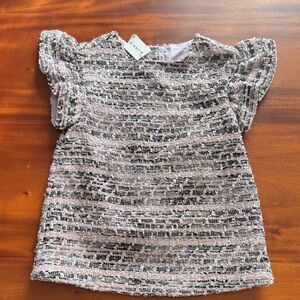 Janie and Jack Multicolor Tweed Blouse 18-24 months NWT